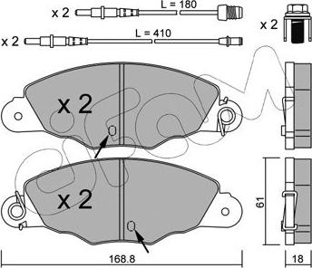 Cifam 822-334-0 - Kit pastiglie freno, Freno a disco autozon.pro