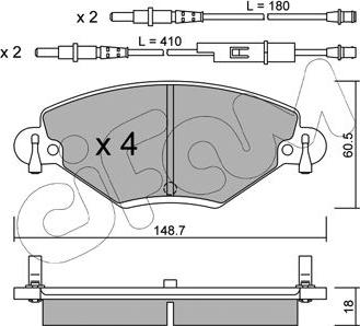 Cifam 822-331-0 - Kit pastiglie freno, Freno a disco autozon.pro