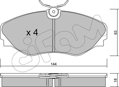 Cifam 822-338-0 - Kit pastiglie freno, Freno a disco autozon.pro