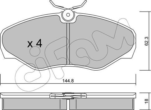 Cifam 822-338-2 - Kit pastiglie freno, Freno a disco autozon.pro