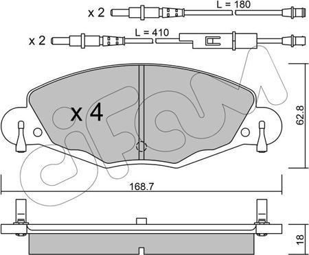 Cifam 822-332-0 - Kit pastiglie freno, Freno a disco autozon.pro