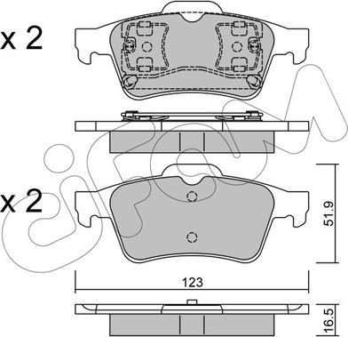 Cifam 822-337-0 - Kit pastiglie freno, Freno a disco autozon.pro