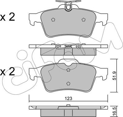 Cifam 822-337-1 - Kit pastiglie freno, Freno a disco autozon.pro