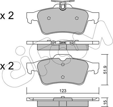 Cifam 822-337-3 - Kit pastiglie freno, Freno a disco autozon.pro