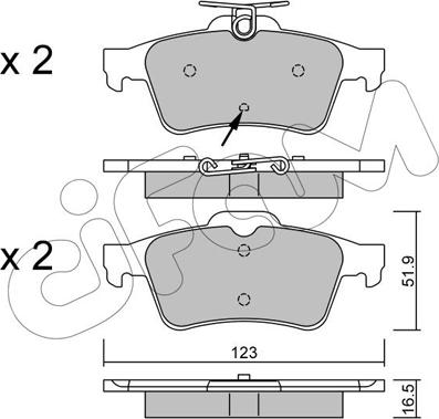 Cifam 822-337-2 - Kit pastiglie freno, Freno a disco autozon.pro