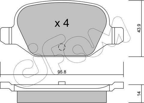 Cifam 822-324-0 - Kit pastiglie freno, Freno a disco autozon.pro