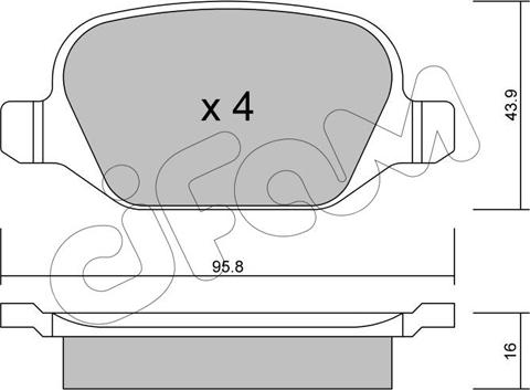 Cifam 822-324-1 - Kit pastiglie freno, Freno a disco autozon.pro