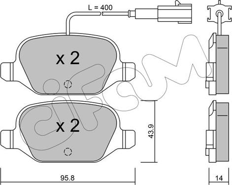 Cifam 822-324-3 - Kit pastiglie freno, Freno a disco autozon.pro