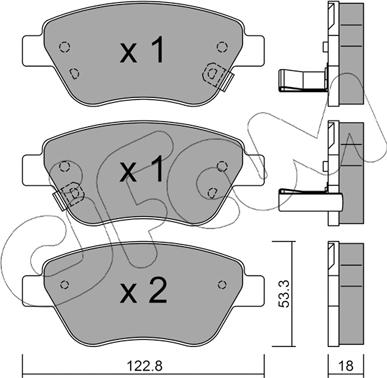 Cifam 822-321-4 - Kit pastiglie freno, Freno a disco autozon.pro