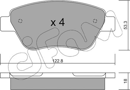 Cifam 822-321-1 - Kit pastiglie freno, Freno a disco autozon.pro