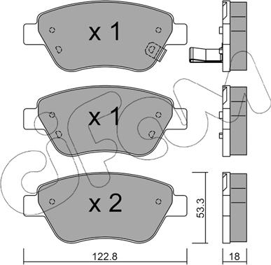 Cifam 822-321-2 - Kit pastiglie freno, Freno a disco autozon.pro