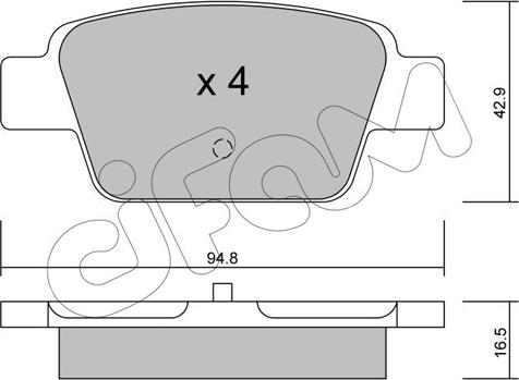 Cifam 822-323-0 - Kit pastiglie freno, Freno a disco autozon.pro