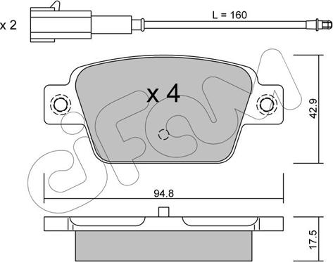 Cifam 822-323-1 - Kit pastiglie freno, Freno a disco autozon.pro