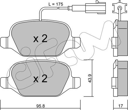 Cifam 822-323-2 - Kit pastiglie freno, Freno a disco autozon.pro