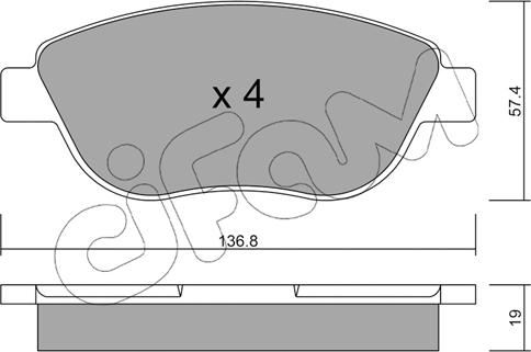 Cifam 822-322-1 - Kit pastiglie freno, Freno a disco autozon.pro