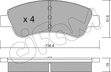 Cifam 822-327-0 - Kit pastiglie freno, Freno a disco autozon.pro