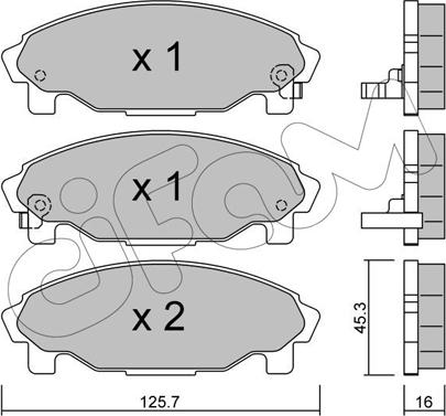 Cifam 822-379-0 - Kit pastiglie freno, Freno a disco autozon.pro