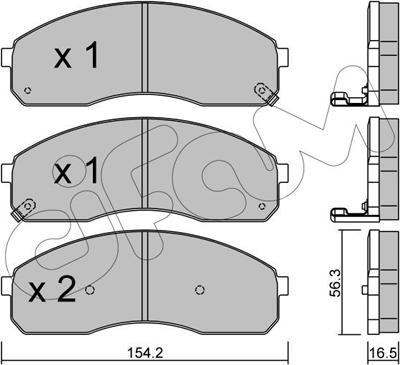 Cifam 822-374-0 - Kit pastiglie freno, Freno a disco autozon.pro