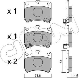 Cifam 822-370-0 - Kit pastiglie freno, Freno a disco autozon.pro