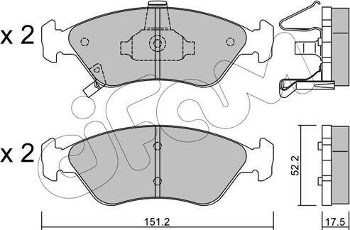 Cifam 822-371-0 - Kit pastiglie freno, Freno a disco autozon.pro