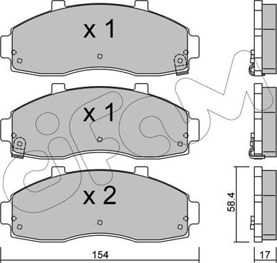 Cifam 822-373-0 - Kit pastiglie freno, Freno a disco autozon.pro