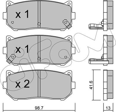 Cifam 822-372-0 - Kit pastiglie freno, Freno a disco autozon.pro