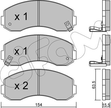 Cifam 822-377-0 - Kit pastiglie freno, Freno a disco autozon.pro