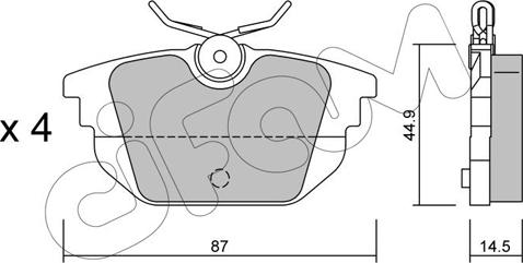 Cifam 822-299-0 - Kit pastiglie freno, Freno a disco autozon.pro