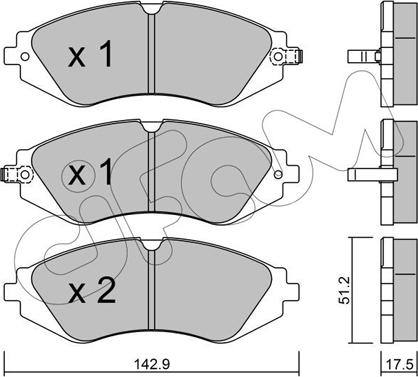 Cifam 822-294-0 - Kit pastiglie freno, Freno a disco autozon.pro