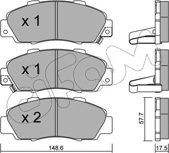 Cifam 822-298-0 - Kit pastiglie freno, Freno a disco autozon.pro