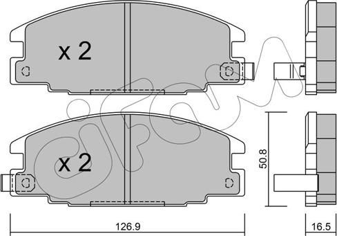 Cifam 822-244-0 - Kit pastiglie freno, Freno a disco autozon.pro