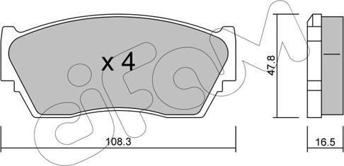 Cifam 822-246-0 - Kit pastiglie freno, Freno a disco autozon.pro