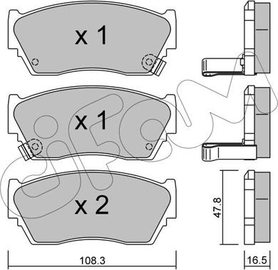 Cifam 822-246-1 - Kit pastiglie freno, Freno a disco autozon.pro