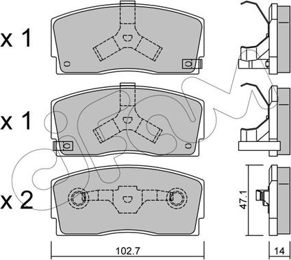 Cifam 822-240-0 - Kit pastiglie freno, Freno a disco autozon.pro