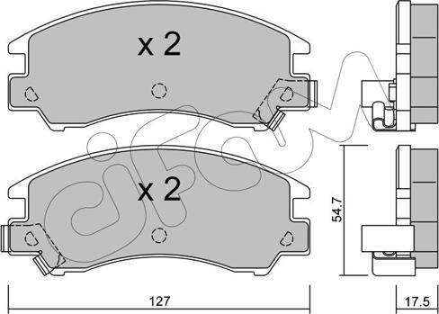 Cifam 822-241-0 - Kit pastiglie freno, Freno a disco autozon.pro