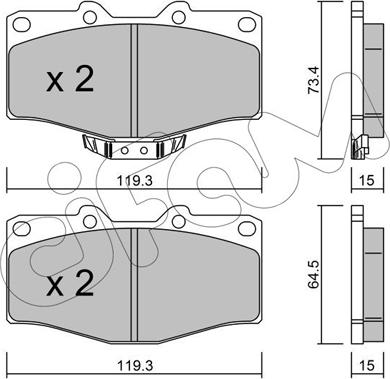 Cifam 822-242-0 - Kit pastiglie freno, Freno a disco autozon.pro