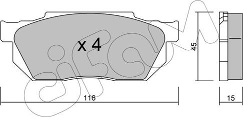 Cifam 822-247-0 - Kit pastiglie freno, Freno a disco autozon.pro