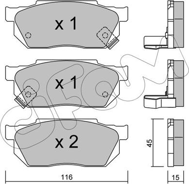 Cifam 822-247-1 - Kit pastiglie freno, Freno a disco autozon.pro