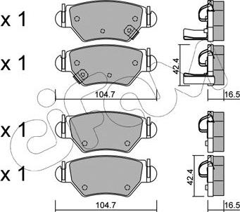 Cifam 822-259-0 - Kit pastiglie freno, Freno a disco autozon.pro