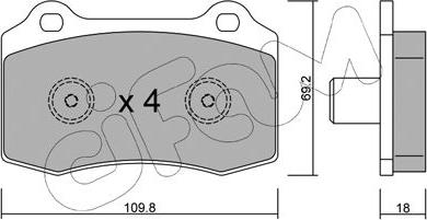 Cifam 822-251-5 - Kit pastiglie freno, Freno a disco autozon.pro