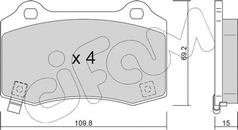 Cifam 822-251-6 - Kit pastiglie freno, Freno a disco autozon.pro