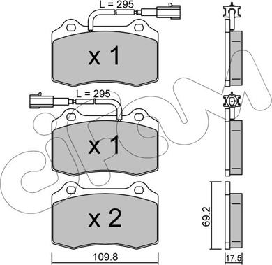 Cifam 822-251-0 - Kit pastiglie freno, Freno a disco autozon.pro