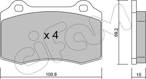 Cifam 822-251-2 - Kit pastiglie freno, Freno a disco autozon.pro