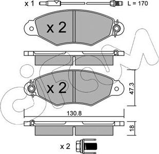 Cifam 822-253-1 - Kit pastiglie freno, Freno a disco autozon.pro