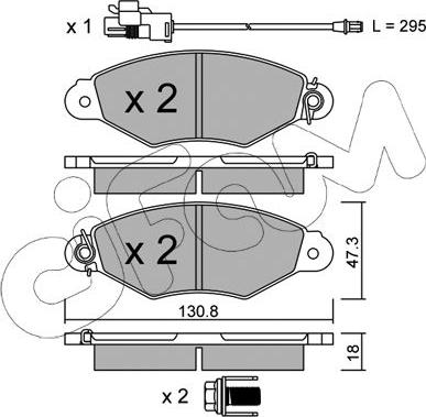 Cifam 822-253-2 - Kit pastiglie freno, Freno a disco autozon.pro