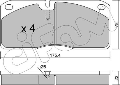 Cifam 822-269-0 - Kit pastiglie freno, Freno a disco autozon.pro