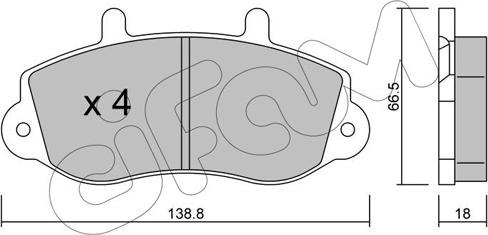 Cifam 822-264-0 - Kit pastiglie freno, Freno a disco autozon.pro