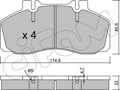 Cifam 822-266-0 - Kit pastiglie freno, Freno a disco autozon.pro