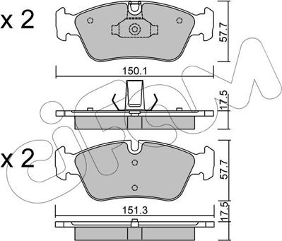 Cifam 822-260-0 - Kit pastiglie freno, Freno a disco autozon.pro