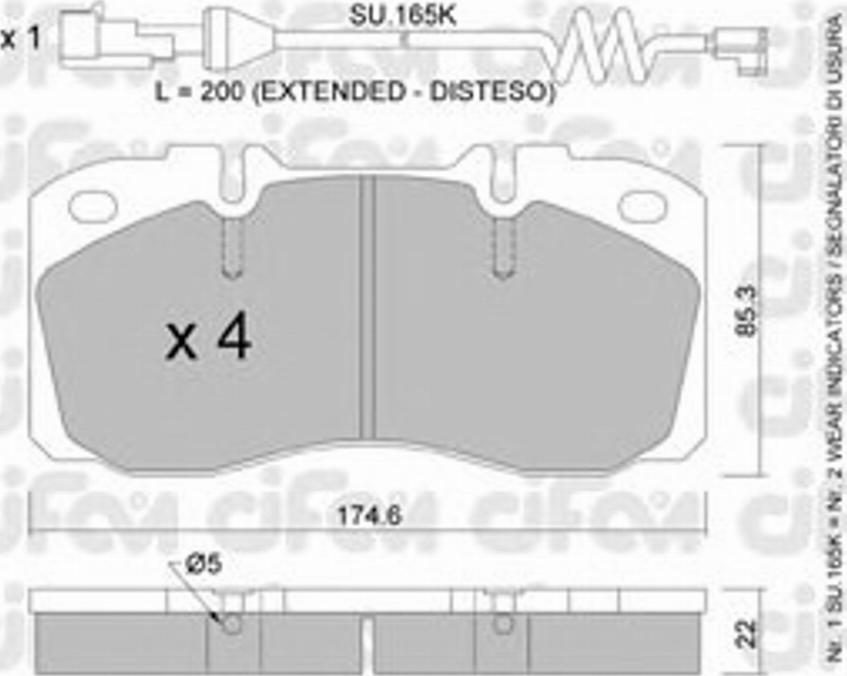 Cifam 8222683K - Kit pastiglie freno, Freno a disco autozon.pro